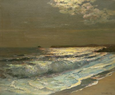 A onda de quebra ao luar de Albert Julius Olsson