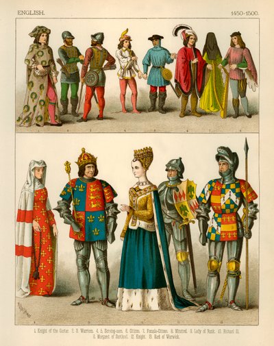 Traje Inglês 1450-1500 de Albert Kretschmer