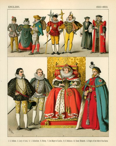 Traje Inglês 1550-1600 de Albert Kretschmer
