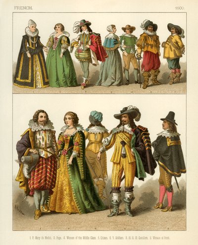 Trajes Franceses 1600 de Albert Kretschmer
