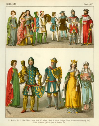 Traje Alemão 1300-1350 de Albert Kretschmer