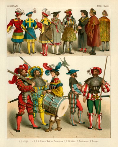Traje Alemão 1500-1550 de Albert Kretschmer