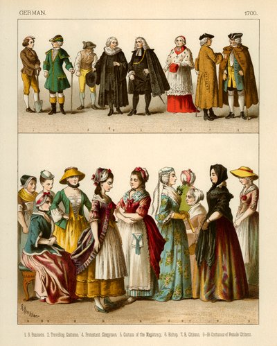 Trajes Alemães 1700 de Albert Kretschmer