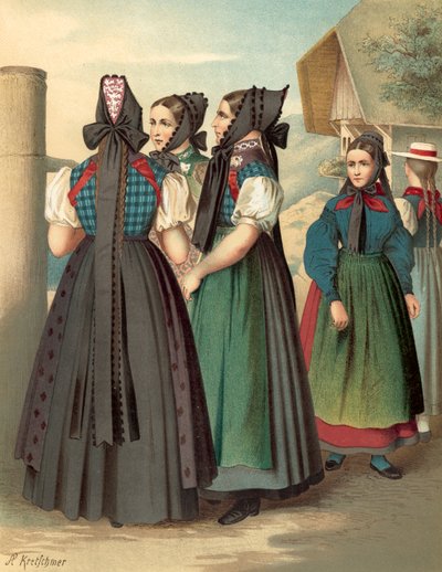 Traje alemão, Baden, Simonswald-Waldkirch-Donaueschingen de Albert Kretschmer