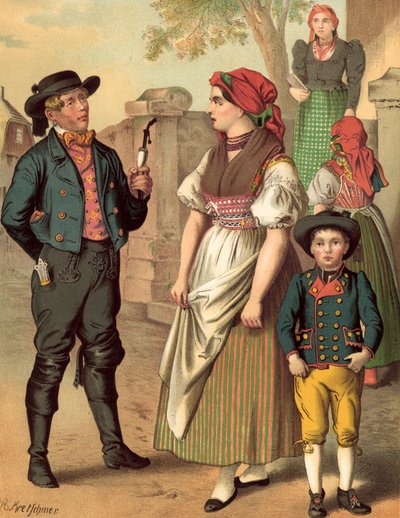 Traje alemão, Bohmen, Hayd de Albert Kretschmer
