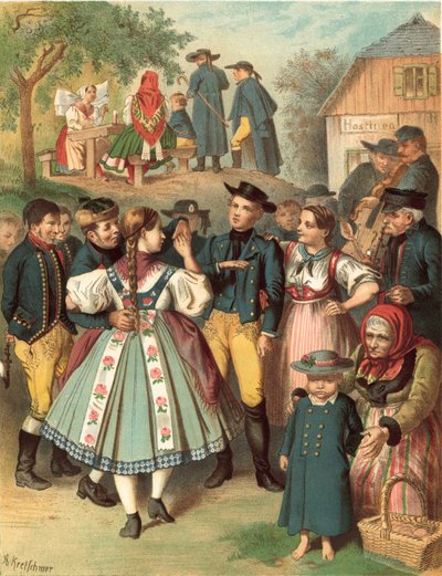 Traje alemão, Bohmen círculo Pilsen de Albert Kretschmer
