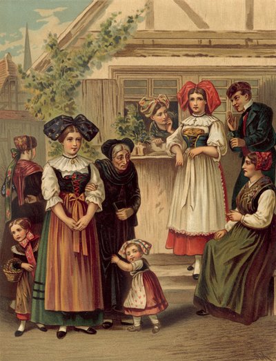 Traje Alemão, Alsácia Para Estrasburgo de Albert Kretschmer
