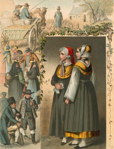 Traje alemão, Mecklenburg de Albert Kretschmer