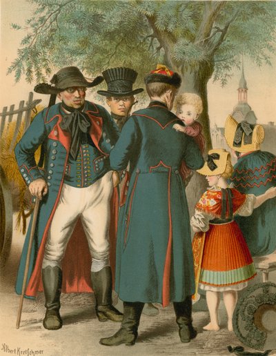 Traje alemão, Pommern, Weitzacker de Albert Kretschmer