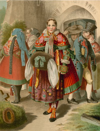Traje alemão, Pommern, Weitzacker de Albert Kretschmer