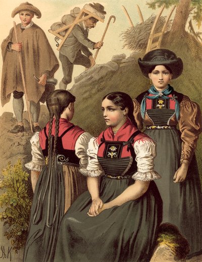 Traje alemão, Tirol, Lechthal de Albert Kretschmer