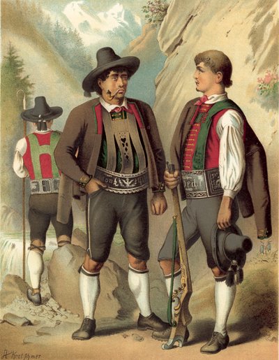 Traje alemão, Tirol, Passeyer de Albert Kretschmer