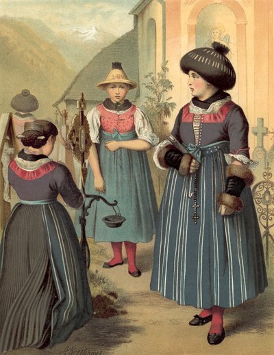 Traje alemão, Tirol, Passeyer de Albert Kretschmer
