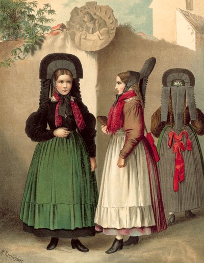 Traje alemão, Wurtemberg em Rottweil de Albert Kretschmer