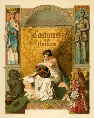 Página de rosto de The Costumes of All Nations de Albert Kretschmer