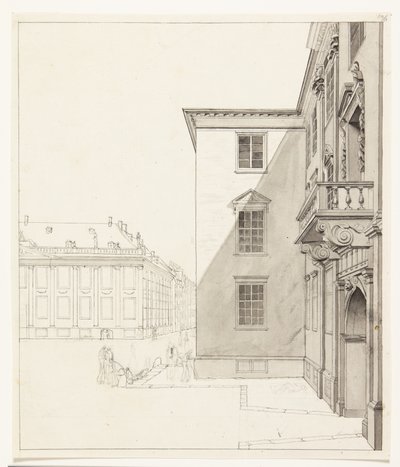 Kongens Nytorv. Parte da mansão de Charlottenborg e Thott de Albert Küchler