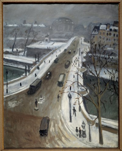 Ponte Neuf em Paris sob a neve de 1938 (óleo sobre tela) de Albert Marquet