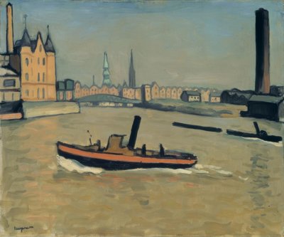 O porto de Hamburgo de Albert Marquet