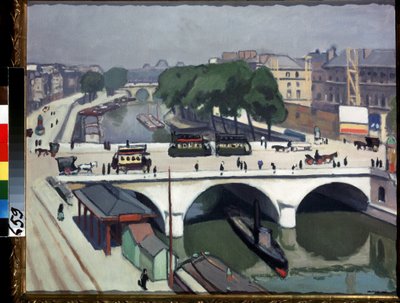 "Le pont saint Michel a Paris et le quai des Grands Augustins" (Ponte Saint-Michel em Paris. Quai des Grands-Augustins). Pintura de Pierre Albert Marquet (1875-1947) (Fauvism) 1908 Óleo sobre tela. Moscovo, Museu Pushkin de Albert Marquet