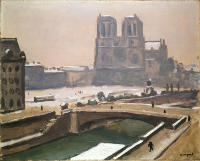 Notre-Dame na neve de Albert Marquet