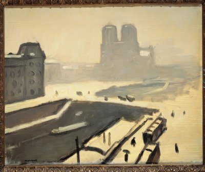 Paris no inverno (Ponte Saint-Michel de Albert Marquet