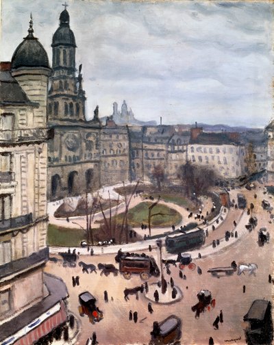 Place de la Trinité em Paris, 1911. de Albert Marquet