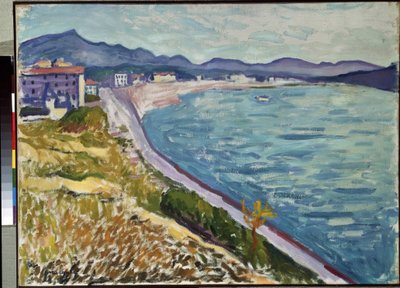 Vista "Saint Jean de Luz" da costa basca em Saint-Jean-de-Luz (Pirenéus Atlânticos). Pintura de Pierre-Albert (Albert) Marquet (1875-1947) 1907 Óleo sobre tela. Museu Hermitage, São Petersburgo (São Petersburgo) de Albert Marquet