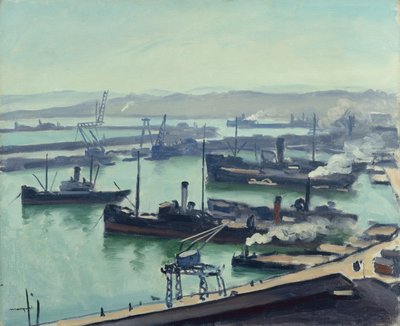 O porto de Argel (óleo sobre tela) de Albert Marquet