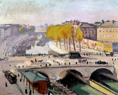 O Pont Saint Michel e o Quai des Grands Augustins em Paris de Albert Marquet