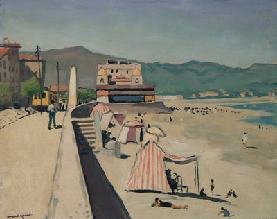 The Sands of Olonne, c.1926 (óleo sobre painel) de Albert Marquet