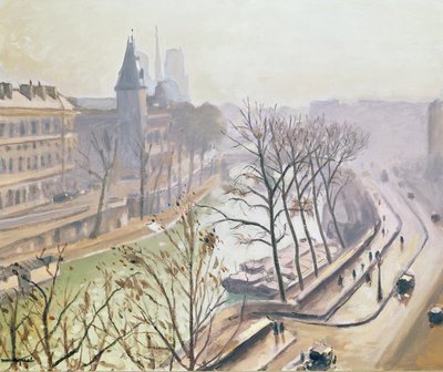 O Sena em Paris (óleo sobre tela) de Albert Marquet