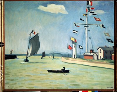 O porto de Honfleur na Normandia de Albert Marquet