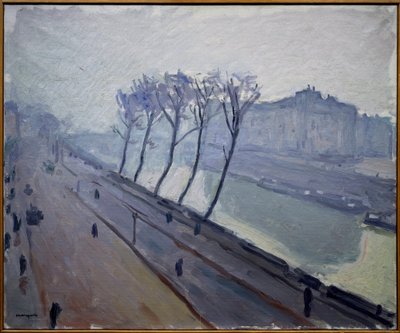 Vista dos cais do Sena em Paris de Albert Marquet