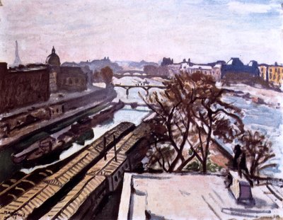 Vista do Sena e o monumento a Henrique IV, c1906. de Albert Marquet