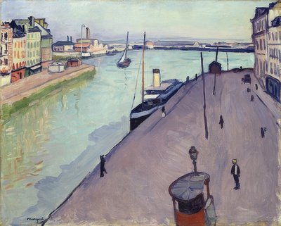 Vista do porto de Le Havre (Le Quai de Notre-Dame). Um 1911 de Albert Marquet