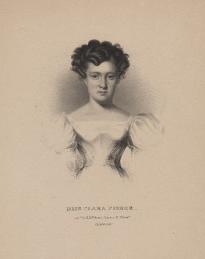 Miss Clara Fisher, lito de CG Childs, 1830 de Albert Newsam