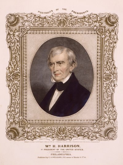 Presidente dos EUA William Henry Harrison, 1846 (litografia) de Albert Newsam