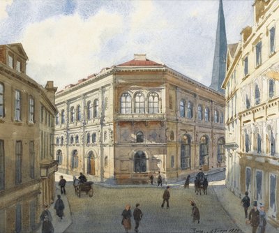 Vista da Bolsa de Valores de Riga de Albert Nikolaevich Benois