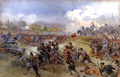 Batalha de Cerisolles entre Francisco Ist e Carlos V de Albert Robida