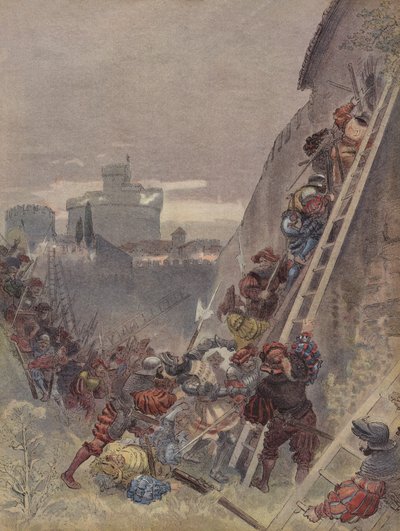 Bourbon está no comando de Roma, em 6 de maio de 1527 de Albert Robida