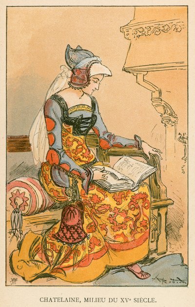 Chatelaine, meados do século XV de Albert Robida