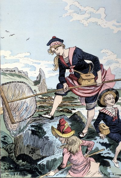 Pesca de lagostim junto ao mar de Albert Robida