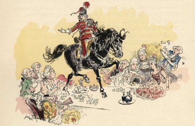Ilustração de Albert Robida em "História e Aventuras do Barão de Munchausen" (Munchhausen), H. Laurens Ed., finais do século XIX". de Albert Robida