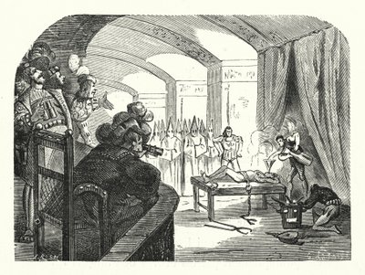 Inquisição em França no reinado de Francisco I (gravura) de Albert Robida