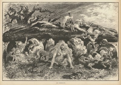 Korrigans, espíritos da lenda bretã (litho) de Albert Robida