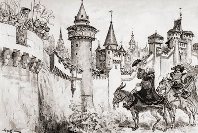La Harangue Faite Par Ulric Gallet A Picrochole ou o harangue entregue por Ulric Gallet a Picrochole. de Albert Robida