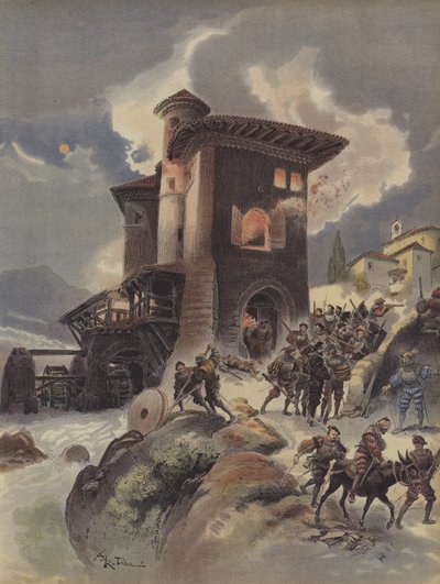 Partisan Montlue, aproveita as usinas de Auriol e massacra a guarnição imperial de Albert Robida