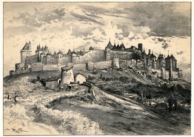 Cidade medieval de Carcassonne de Albert Robida
