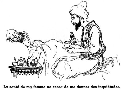Sindbad o marinheiro (Sinbad) - conto das mil e uma (1001) noites - ilustração de um livro de 1948 (edição Fortin, coleção Imagens maravilhosas da infância) que conta as suas aventuras - ilustração de Albert Robida (1848 - 1926) - Quarta viagem: Si de Albert Robida