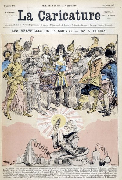 The Wonders of Science de Robida (químico e heróis da história) de Albert Robida